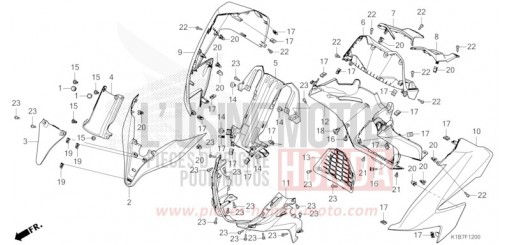 FRONT COVER/METER PANEL NSS350AN de 2022